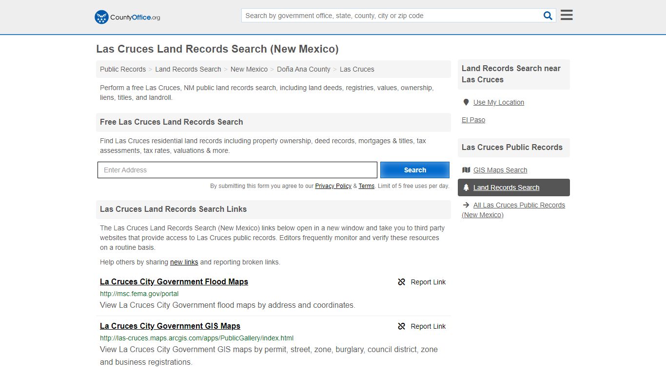 Land Records Search - Las Cruces, NM (Deeds, GIS Maps ...